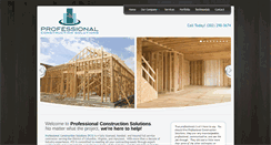 Desktop Screenshot of professionalconstructionsolutions.com