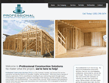 Tablet Screenshot of professionalconstructionsolutions.com